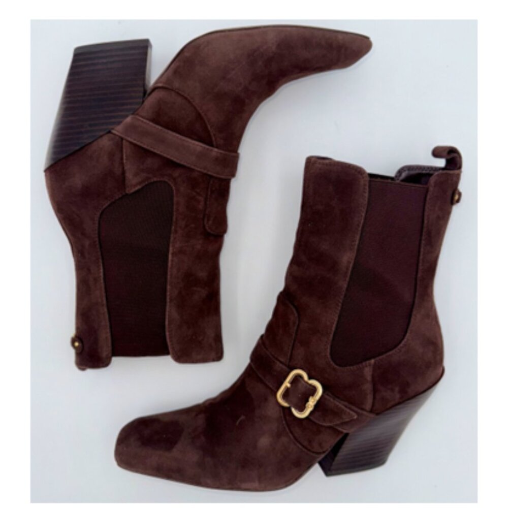 EUC-Anthropologie x Sam Edelman Bree Buckle Boots - Brown - 8.5 - Picture 5 of 10